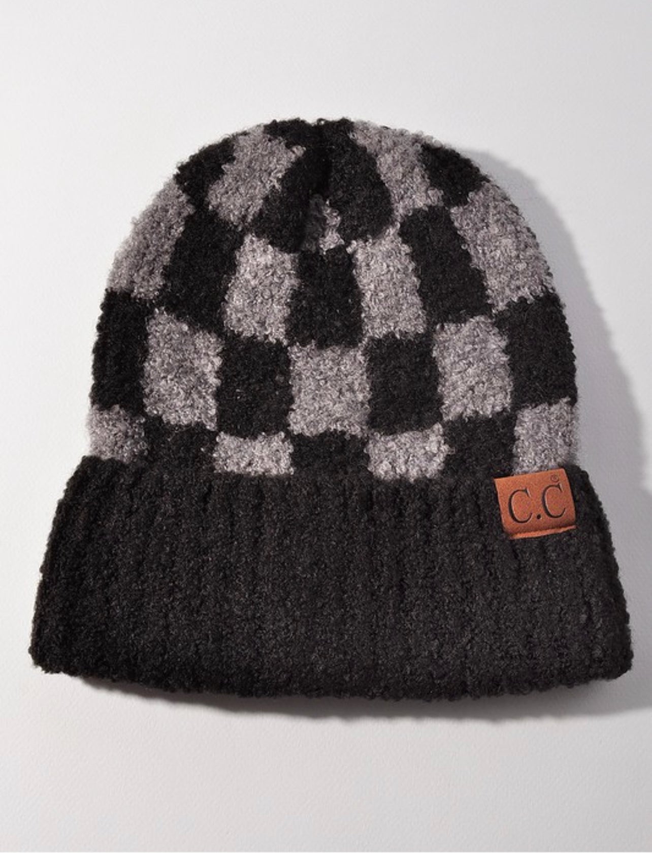 Cuffed Checker Beanie