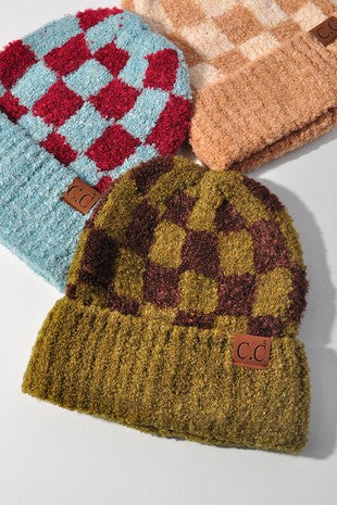 Cuffed Checker Beanie